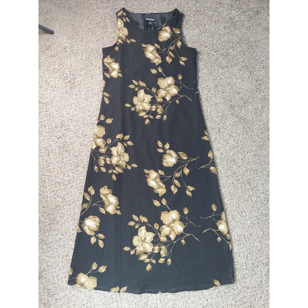 Courtenay Floral Maxi Dress 12 Black Women Formal Sheath Sleeveless Gown